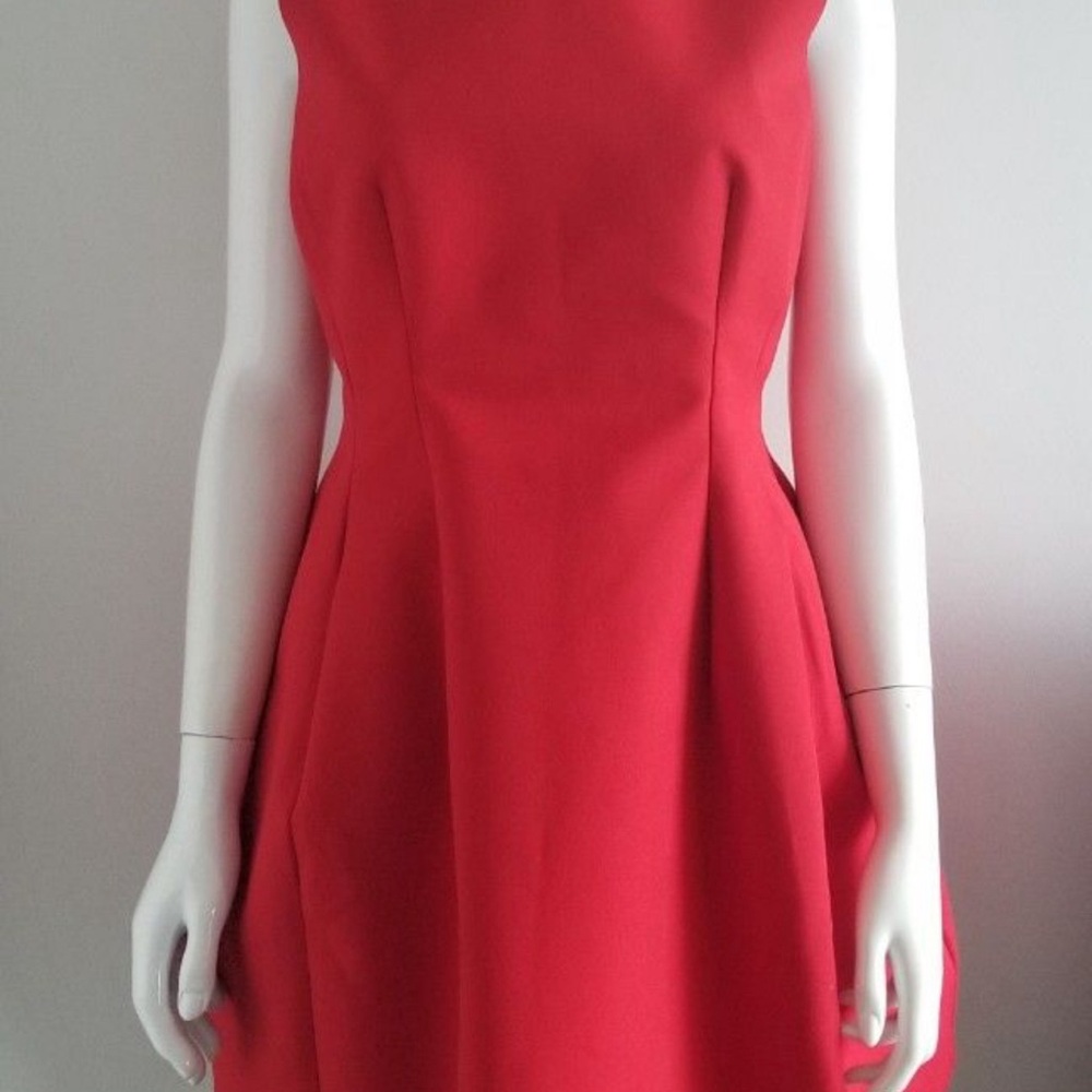 ZARA VOLUMINOUS SHORT DRESS RED 2487/707 NWOT - Picture 2 of 10